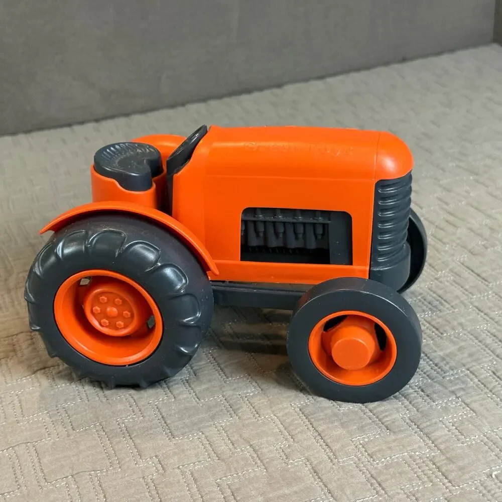 Green Toys Orange Farm Tractor Vehicle Farm Toy Recycled Plastic